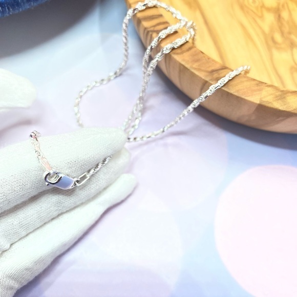 925 silver stamped Made in Italy 18” Heavy silver necklace high quality - Picture 7 of 7